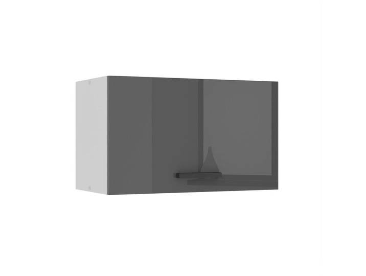 Meuble haut de cuisine - BELINI - SGP60 - 1 porte - Argent très brillant - Design contemporain