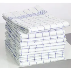 Dyckhoff Karo Geschirrtücher 50 cm  x 70 cm blau