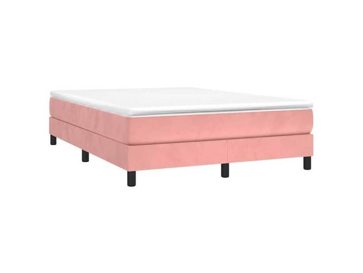 Elegant Cadre de lit à lattes rose 140 x 200 cm velours - Rose 24 kg - 6108645