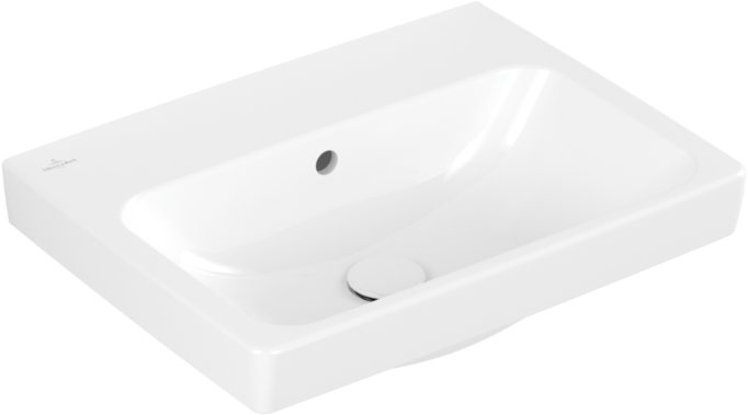 Villeroy und Boch Architectura Waschtisch 4A8757T2 55x42cm, mit Überlauf, weiß AntiBac C-plus