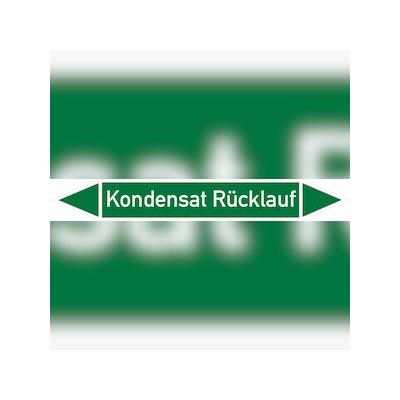 Rohrleitungskennzeichen Kondensat Rücklauf - 187x26 mm Folie selbstklebend