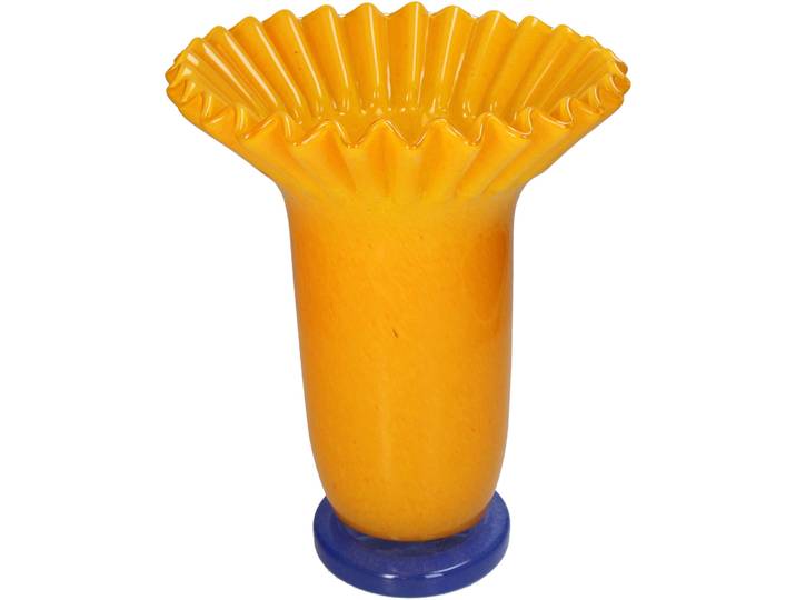 Vase Myko gelb Papier D 26.5 H 33 cm