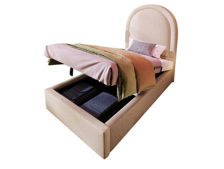 Flieks Kinderbett 90x190cm Einzelbett Kosmisches Muster PU Beige, Holz, 90x190 cm, Babymöbel & Kindermöbel, Kinderzimmer & Jugendzimmer, Kinderbetten