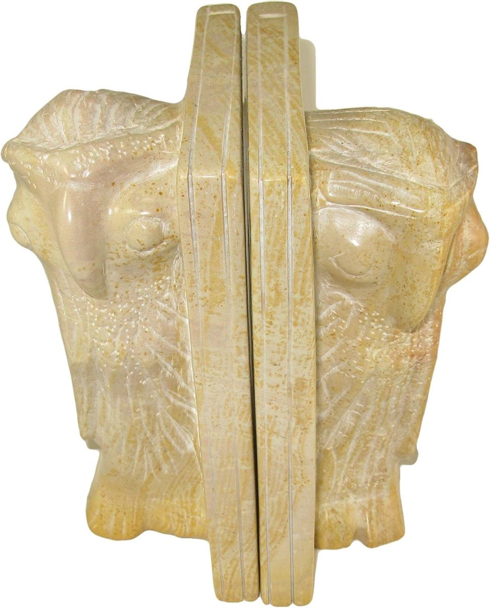 Handgemaakte decoratieve uil boekensteunen van wit speksteen, Hoogte: 15 cm
