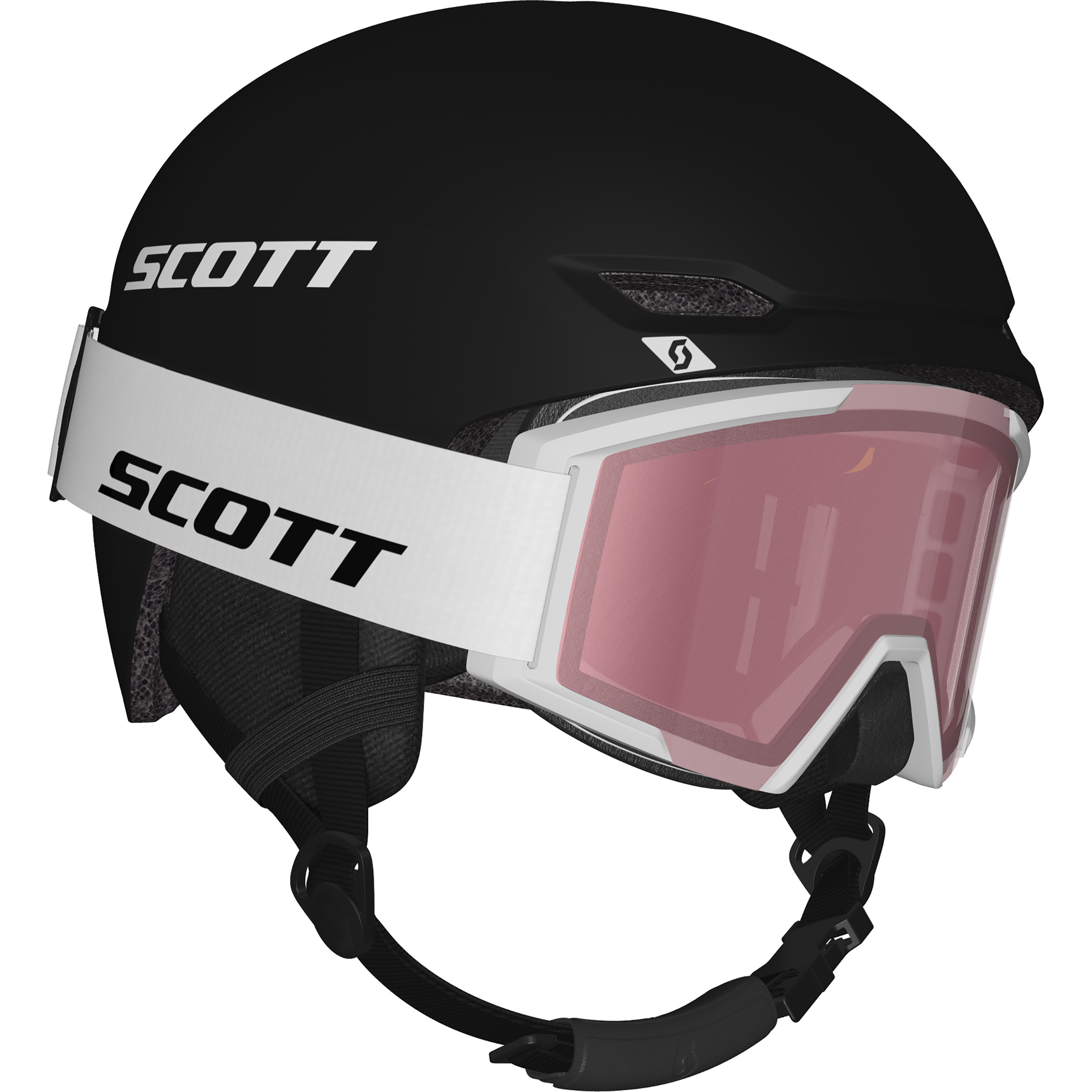 Scott Keeper 2 Skihelm + Skibrille Kinder Skihelme schwarz Größe M | 53-56CM Skifahren | Freeride