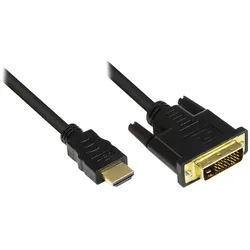 Alcasa 1m HDMI/DVI-D Schwarz