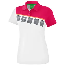 erima 5-C Poloshirt Damen white/love rose/peach 36
