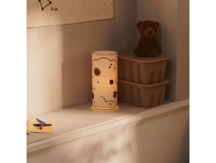 Skye LED-Tischleuchte, Leinen natur Höhe 27 cm - ferm LIVING - Kinderzimmer - Junges Wohnen - Stoff / Textil - Einflammig