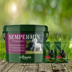St. Hippolyt Semper Min Mineralmüsli 7,5 kg + St. Hippolyt Lobs Belohnungswürfel 2 x 1 kg geschenkt