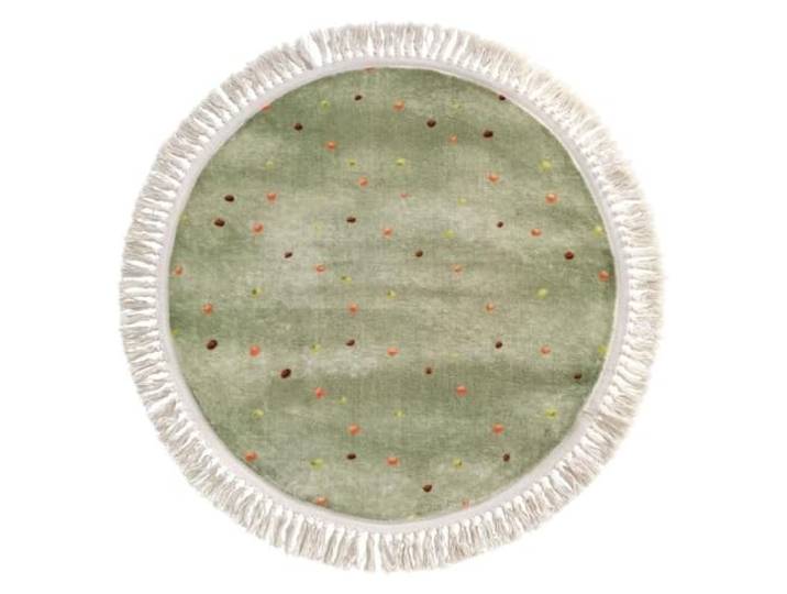 FonHNDG Teppich mit Quasten, runde Nachttisch-Dekorationsmatte Teppich-Schlafzimmer-Fußmatten, Nachttisch-Teppiche, Raumdekoration