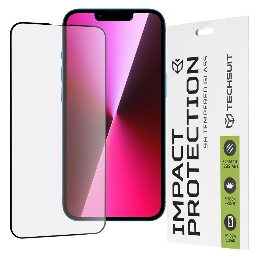 Techsuit - 111D Full Cover / Full Glue Glass - iPhone 13 / iPhone 13 Pro / iPhone 14 - Black (Apple iPhone 13, Apple iPhone 13 Pro, Apple iPhone 14) (56338735)