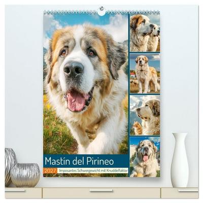 Mastín del Pirineo. Imposantes Schwergewicht mit Knuddelfaktor (hochwertiger Premium Wandkalender 2027 DIN A2 hoch), Kunstdruck in Hochglanz