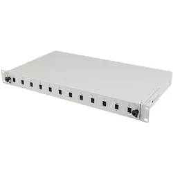 Lanberg Fiber patch panel 12XSCSX/12XLC, Serverschrank Zubehör, Grau