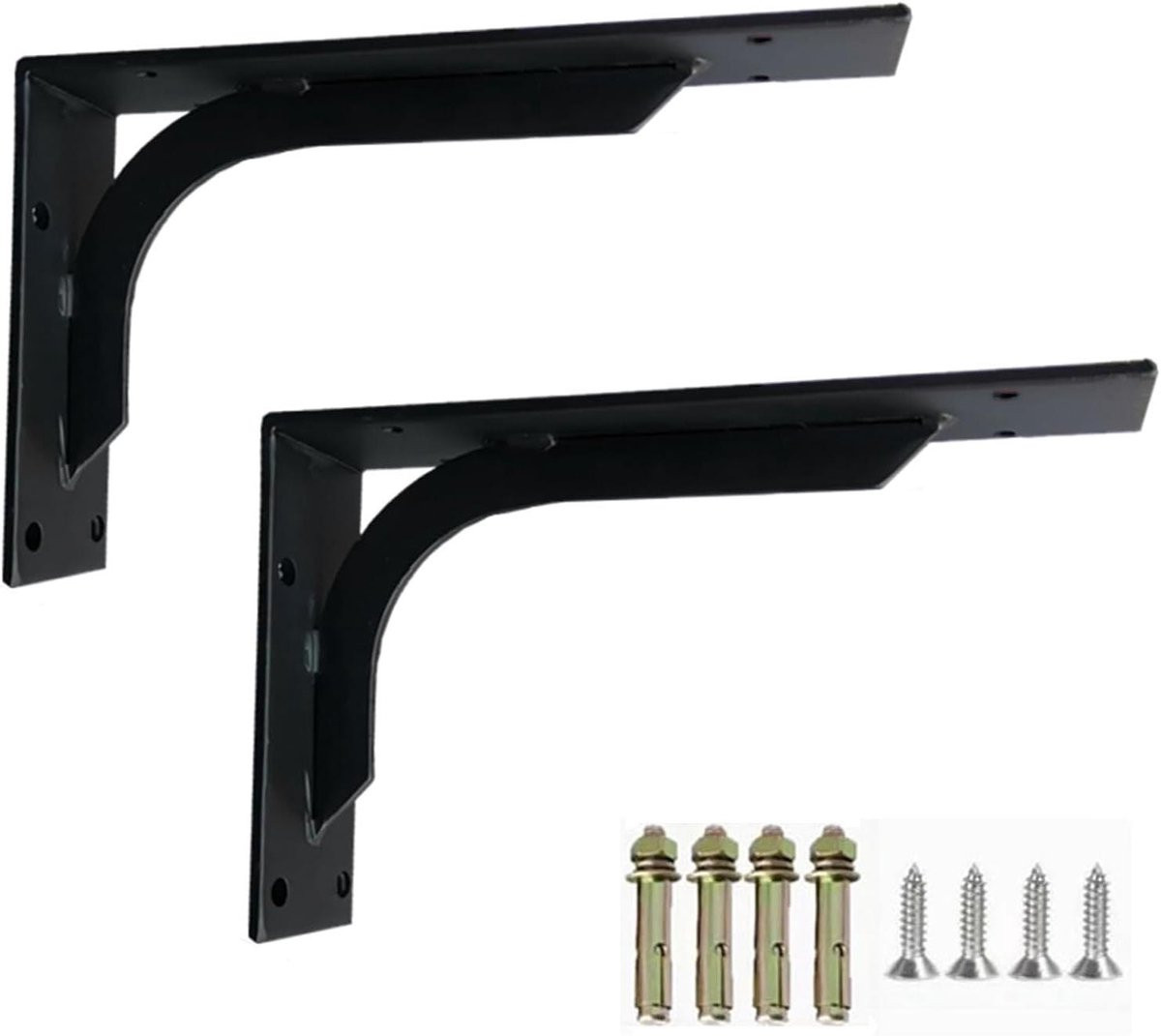 Zware plankdragers Wandmontage beugels Zwart 30 cm