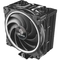 Akasa Soho H4 Plus Processor Air cooler Black 1 pc(s) (92 mm), CPU Kühler, Schwarz