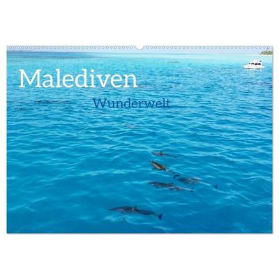 MALEDIVEN Wunderwelt (Wandkalender 2027 DIN A2 quer), CALVENDO Monatskalender