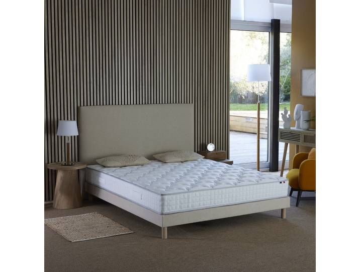 Ensemble Matelas Ressorts Astre 140 X 190 Sommier Beige