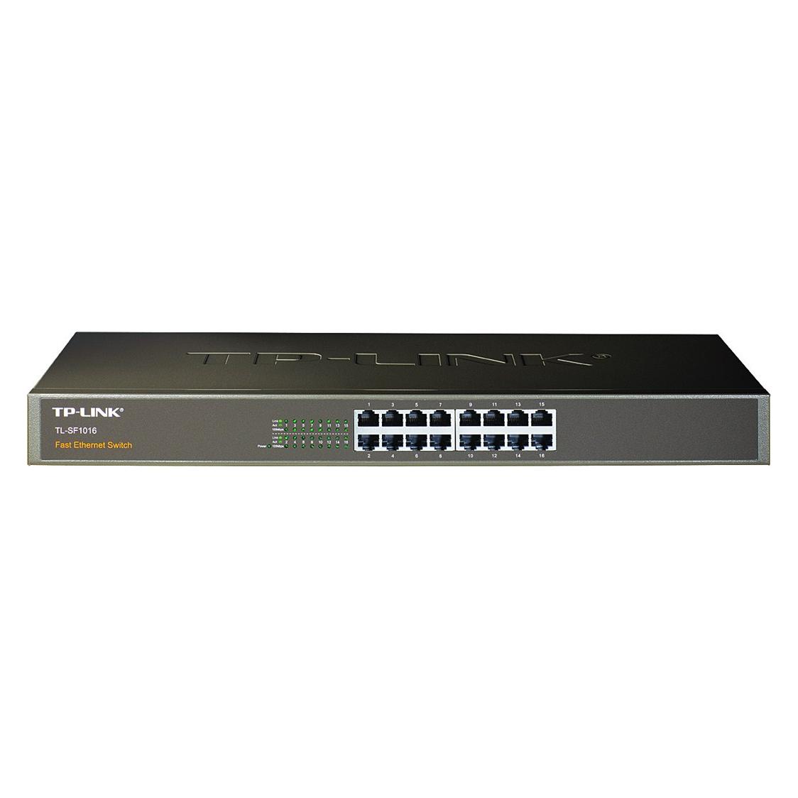 TP-Link TL-SF1016, 16 Port 10/100 Mbit/s Rackmount-Switch (16 Ports) (TL-SF1016)