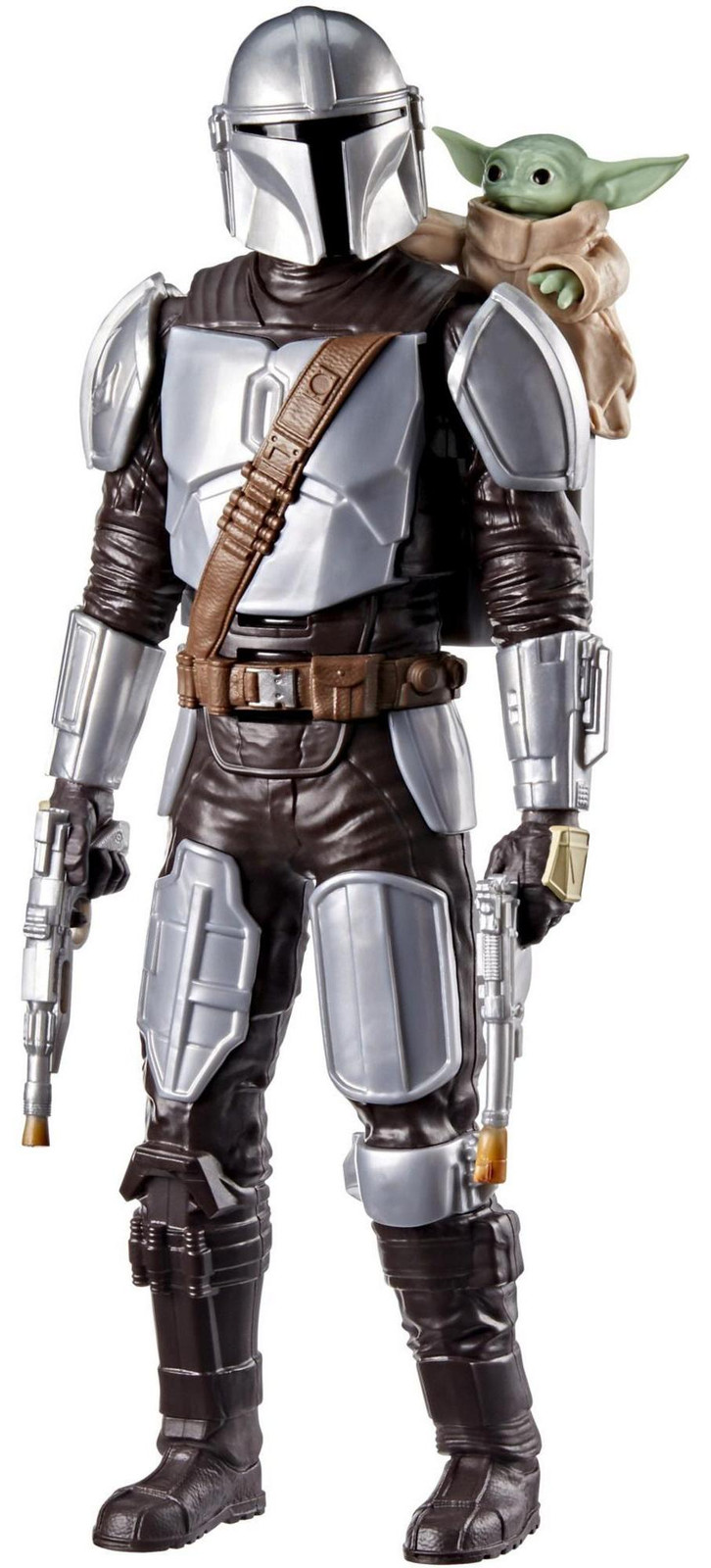 Hasbro Star Wars The Mandalorian & Grogu interactieve action figure met geluidseffecten, 28 cm