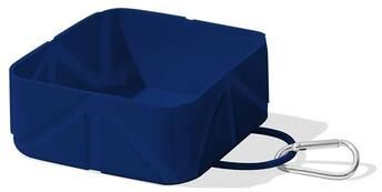Uplift Picks Portable Silicone Pet Travel Bowl For Dogs And Cats Foldable Camping Water And Food Dish navy Blue