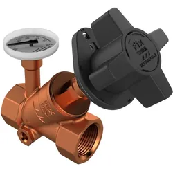 Kemper, Ventil, MULTI-FIX-PLUS manuelles Zirkulations-Regulierventil, Entleerstopfen, IG, Figur 151 06, DN 15
