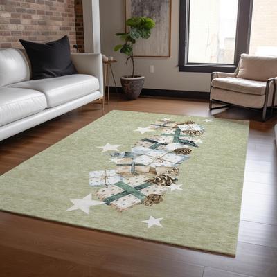 Addison Rugs Machine Washable Indoor/ Outdoor Christmas Present Chantille Rug