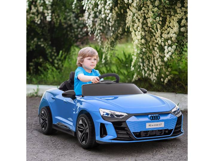 HOMCOM Audi RS E-tron GT Électrique Enfant Bleu 12V