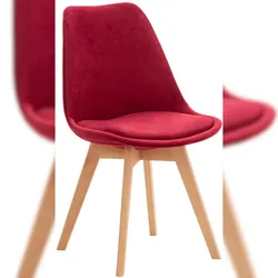 CLP Esszimmerstuhl Linares rot/Samt