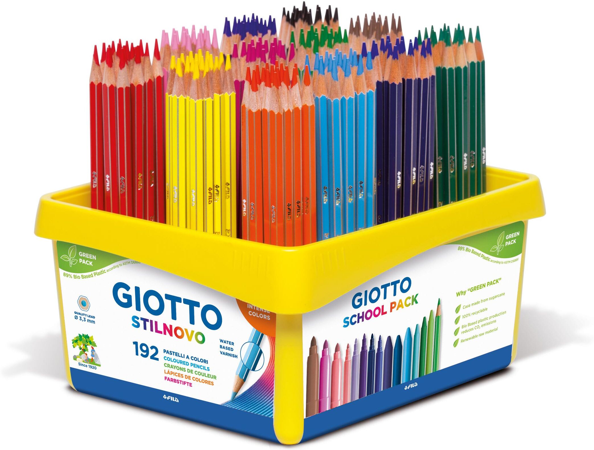 Buntstift GIOTTO "Stilnovo", bunt (mehrfarbig), Stifte, Buntstift mehrfarbig Einheitsgröße