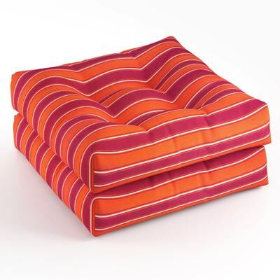 Costway 21 Inch x 21 Inch Patio Chair Seat Cushion Pads for Indoor and Outdoor-Orange