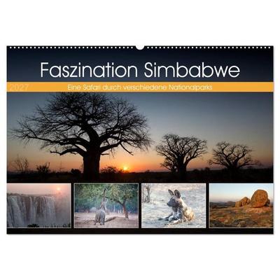 Faszination Simbabwe (Wandkalender 2027 DIN A2 quer), CALVENDO Monatskalender