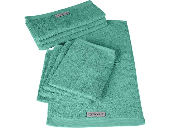Handtuch Set ROSS Sinfonie , blau (karibik), Obermaterial: 100% Baumwolle, Handtuch-Sets, Handtuch Set, beinhaltet Gästetücher und Waschhandschuhe