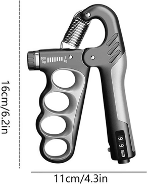 Inspire Picks 5100KG Adjustable Hand Gripper Wrist And Forearm Strengthener With Grip Dynamometer gray