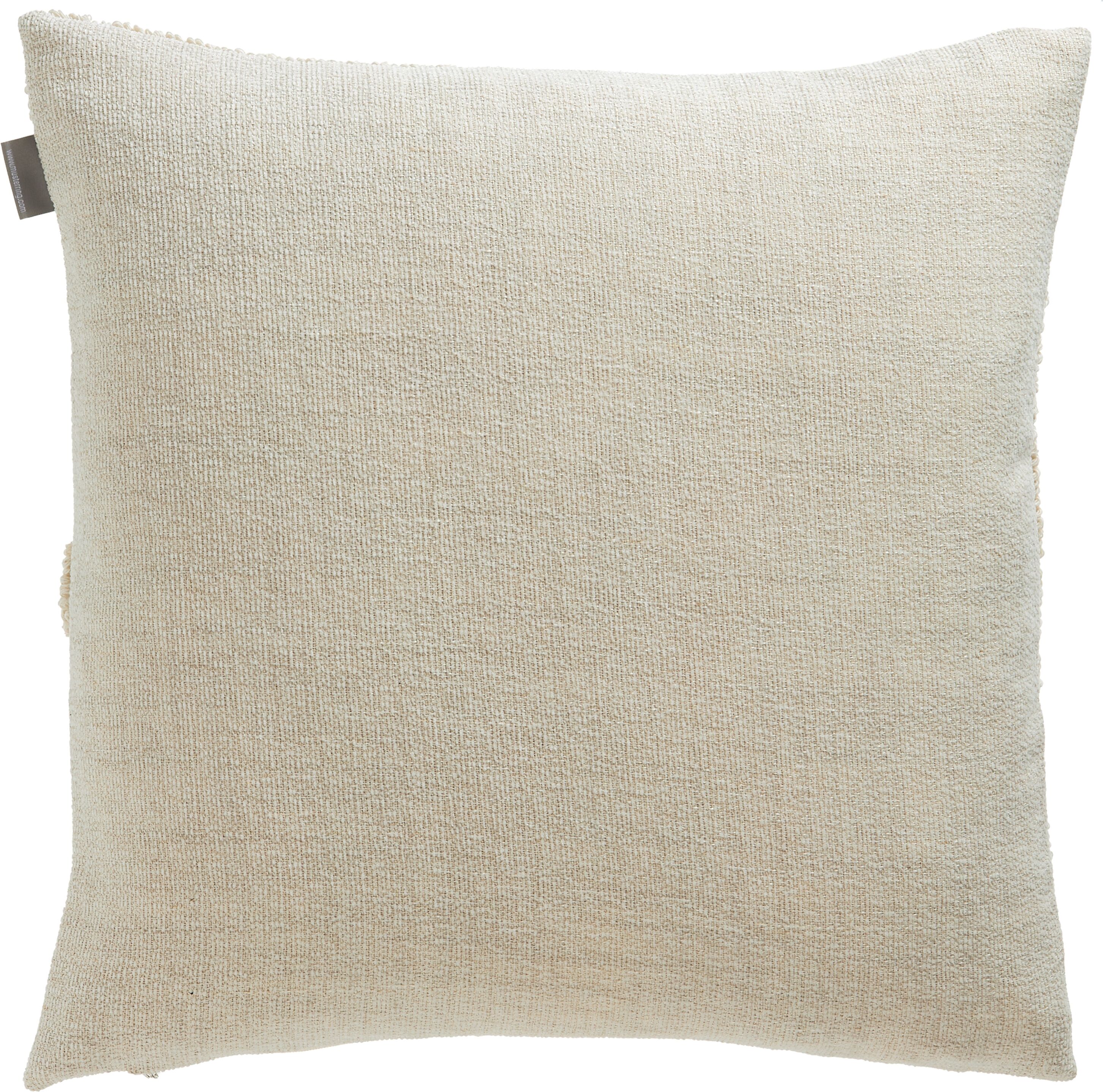 Dekokissen MUSTERRING "Slow", weiß (sanftes weiß, gemustert), B:45cm L:45cm, Polyester, Dekokissen_Sitzkissen_Kissenhüllen, Dekokissen, aufwendig bestickt