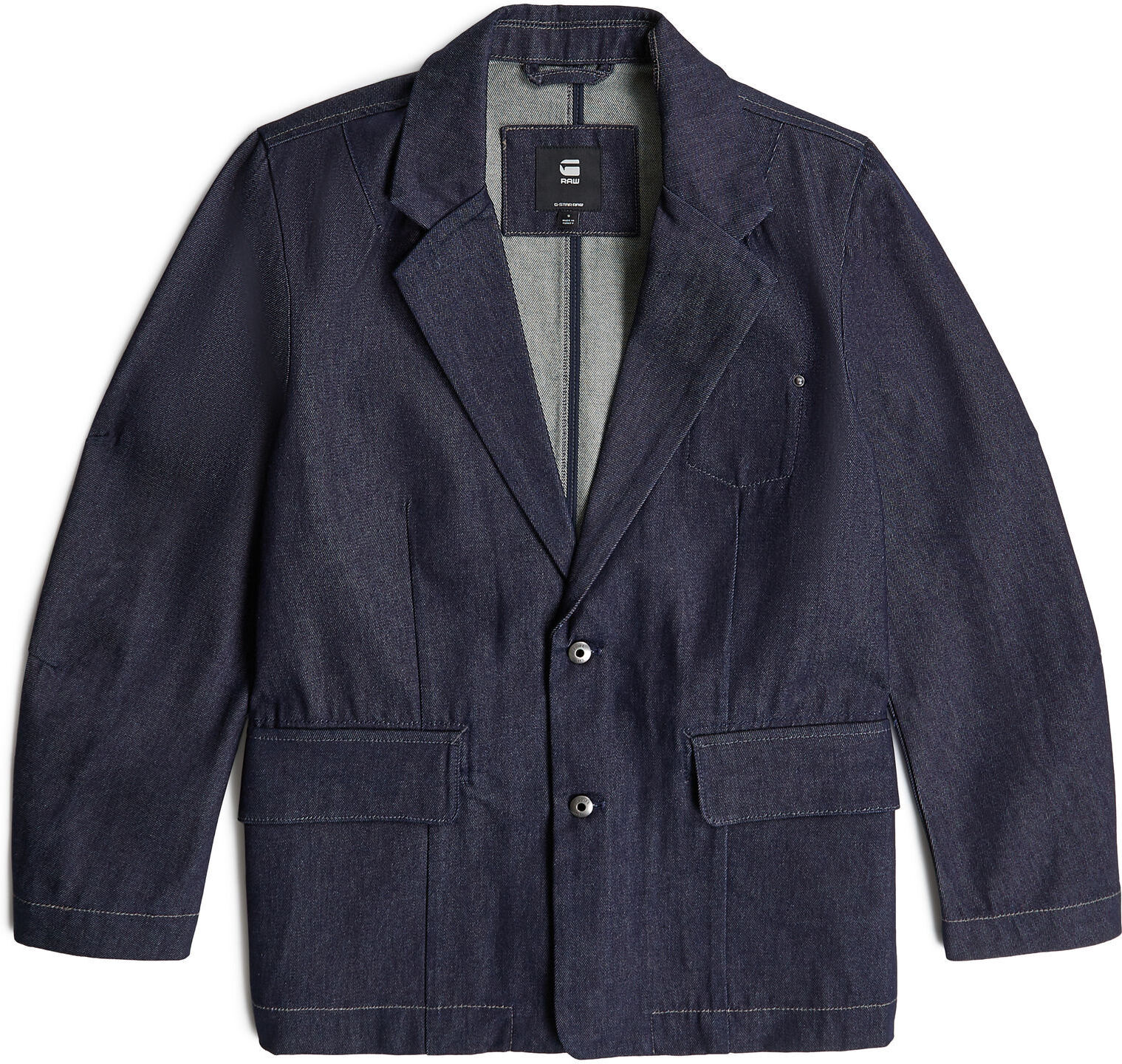 Jackenblazer G-STAR "Oversized Blazer", Damen, Gr. L, schwarz (raw denim), Obermaterial: 100% Baumwolle, Blazer