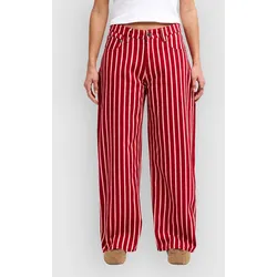 RVCA Lola Stripes Hose brick red Gr. 27