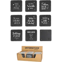 Untersetzer SCHIEFER (BHT 9,50x1x9,50 cm) - BHT 9,50x1x9,50 cm