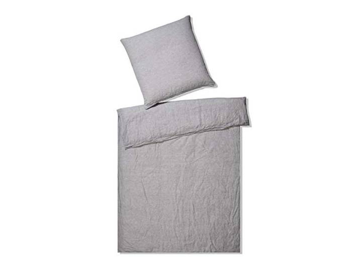 elegante Leinen Bettwäsche Pure Silber