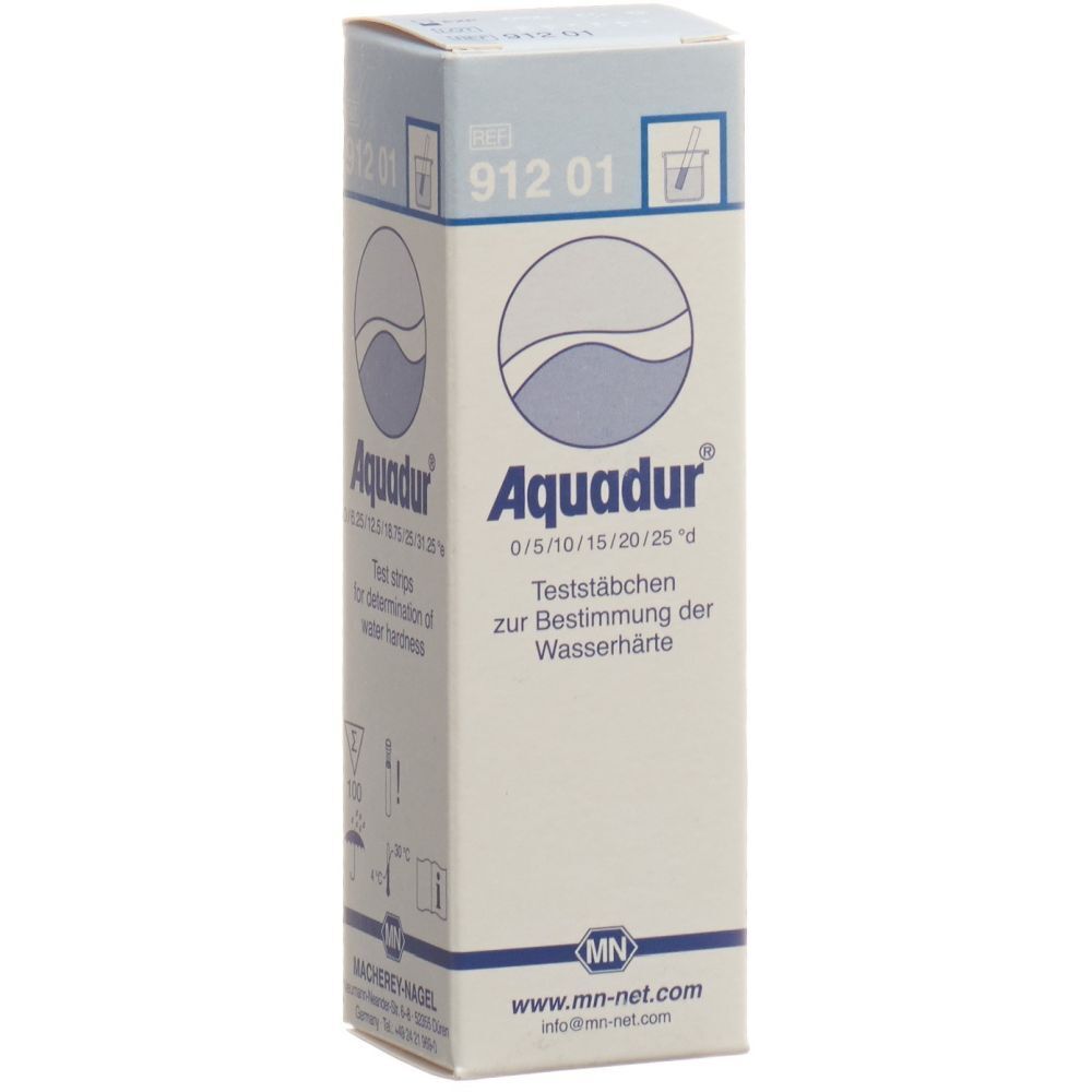 Aquadur Wasserhärte Teststäbchen 0°d-25°d 100 Stk St Test