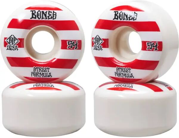 Ruote Skateboard Bones STF V4 Wide Pacco da 4 (54mm - Patterns 103a)