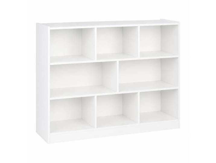 Bibliothèque ouverte 3 niveaux 8 cubes blanc
