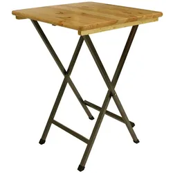 Klappbarer Bartisch aus Kiefer Massivholz und Stahl Outdoor geeignet