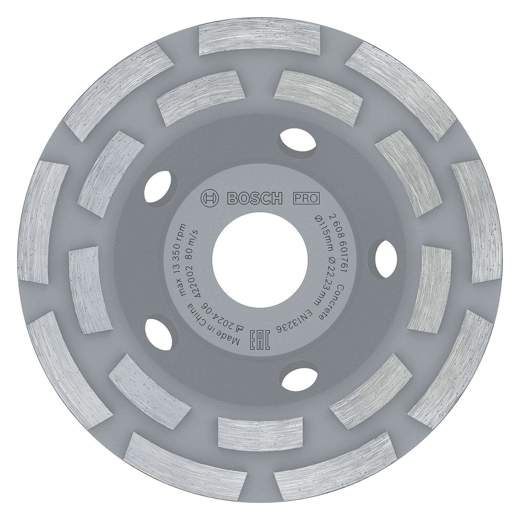 Bosch Professional Zubehör PRO Concrete Topfscheibe, 50 x 115 mm, 22,23 mm (2608601761)