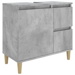 Helloshop26 - Moderne praktischer Badezimmerschrank Aufbewahrung 65 x 33 x 60 cm aus Holzwerkstoff Betonagrau