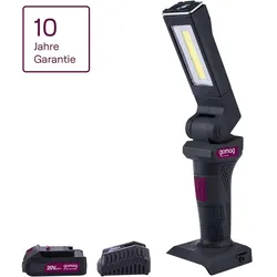 Gomag Akku Arbeitsleuchte GO-AL20 Lampe Brushed 300Lm 20V 2,0 Ah Starterkit