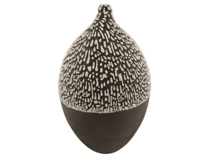 Vase Keramik, Schwarz-Weiss H: 44 cm Dijk