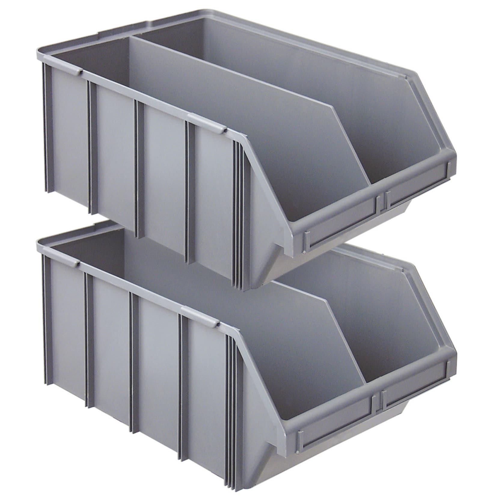 BRB 22943 Lagerbox 2er Set, 76 l mit Trennwand