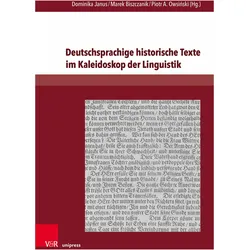 Deutschsprachige historische Texte im K, Fachbücher von Marek Biszczanik, Dominika Janus, Piotr A. Owsiński
