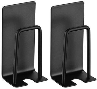 Inspired Deals Stainless Steel Sponge Holder & No Drill Toothbrush Organizer Black
