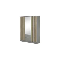 Drehtürenschrank   ¦ grau ¦ Maße (cm): B: 155 H: 200